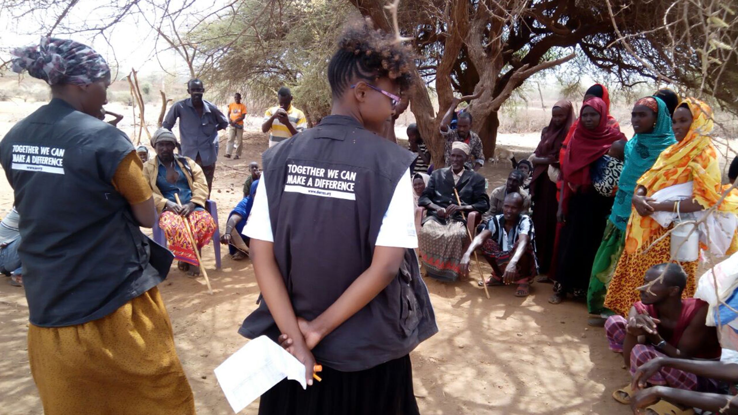 A selection process is seen taking place in a community at risk of election-related violence.